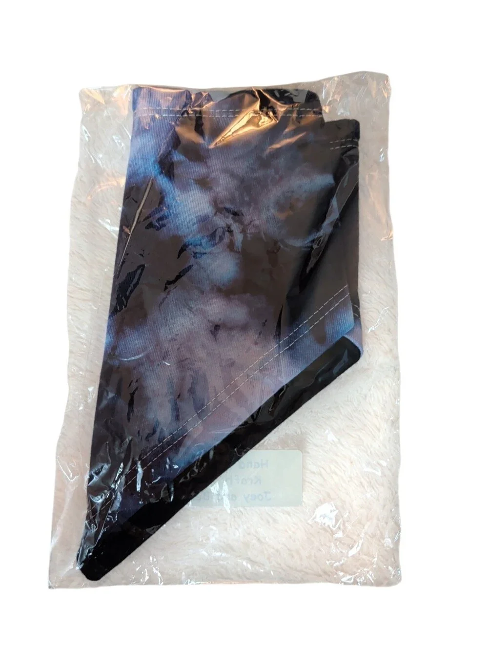 NWOT Tie-Dye Triangle Pet Bandana / Baby Bib - Blue & Black
